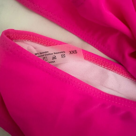 SHEIN Swim Solid Bikini Set Cut-out One Shoulder Top & Bikini Bottom 2 Piece XXS - Picture 6 of 8